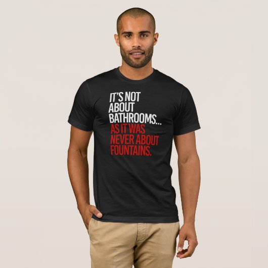 Het gaat niet om badkamers, want het ging nooit om t-shirt (Voorkant volledig)