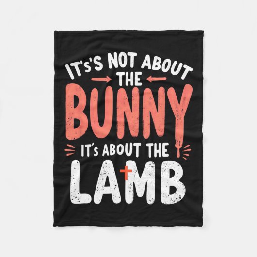 Het gaat niet om het konijn, maar om zijn lam, Pas Fleece Deken (Voorkant)