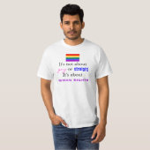 Het gaat niet om homo of hetero t-shirt (Voorkant volledig)