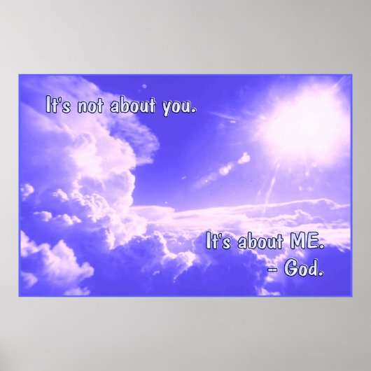 Het gaat niet om je POSTER. Poster (Voorkant)