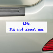 Het gaat niet om mij bumpersticker (Op auto)