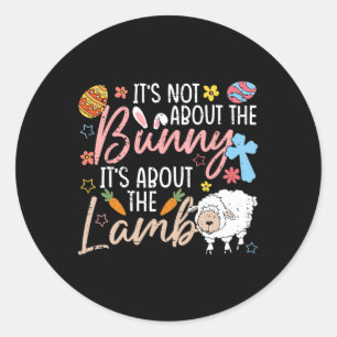 Het gaat niet over het konijn, het gaat over het l ronde sticker