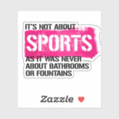 Het gaat niet over sport sticker (Vel)