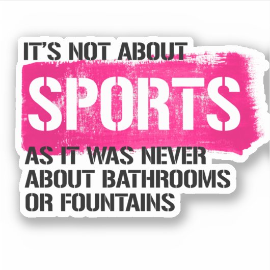 Het gaat niet over sport sticker (Voorkant)