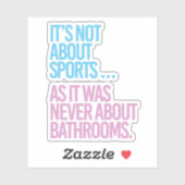 Het gaat niet over sport sticker (Vel)
