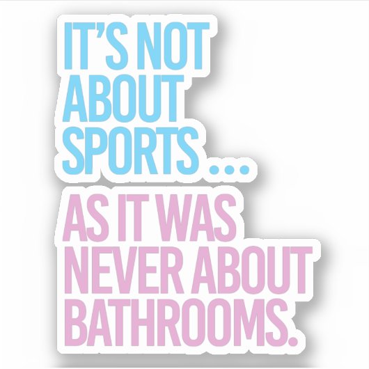 Het gaat niet over sport sticker (Voorkant)