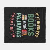 HET GAAT OM BOEKEN & PYJAMA'S TEL ME IN Grappig Le Fleece Deken (Voorkant (Horizontaal))