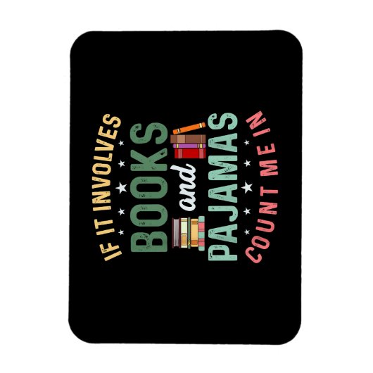 HET GAAT OM BOEKEN & PYJAMA'S TEL ME IN Grappig Le Magneet (Verticaal)