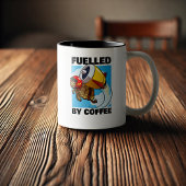 Het gaat om de Coffee Funny Flying Tortoise Cartoo Tweekleurige Koffiemok