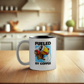 Het gaat om de Coffee Funny Flying Tortoise Cartoo Tweekleurige Koffiemok