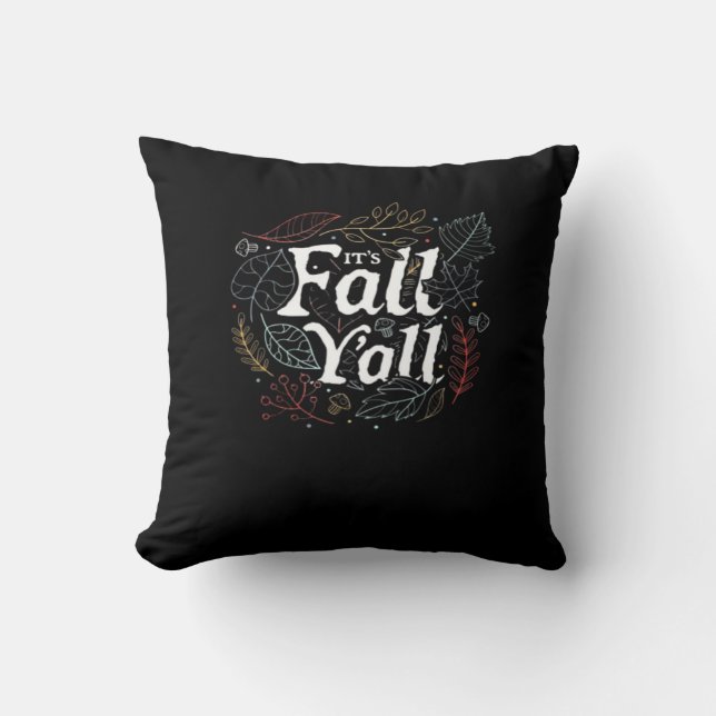 Het gaat om de Herfst Y’all Autumn Design Retro Cl Kussen (Voorkant)