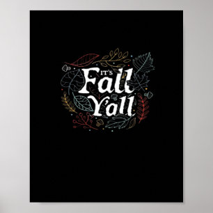 Het gaat om de Herfst Y’all Autumn Design Retro Cl Poster