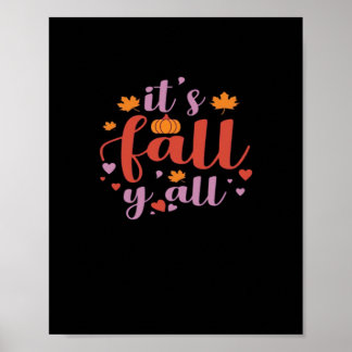 Het gaat om de Herfst Y’all Retro Classic Poster