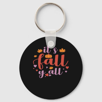Het gaat om de Herfst Y’all Retro Classic Sleutelhanger