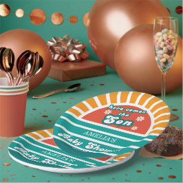 Het gaat om de Son Retro Baby shower Party Papieren Bordje