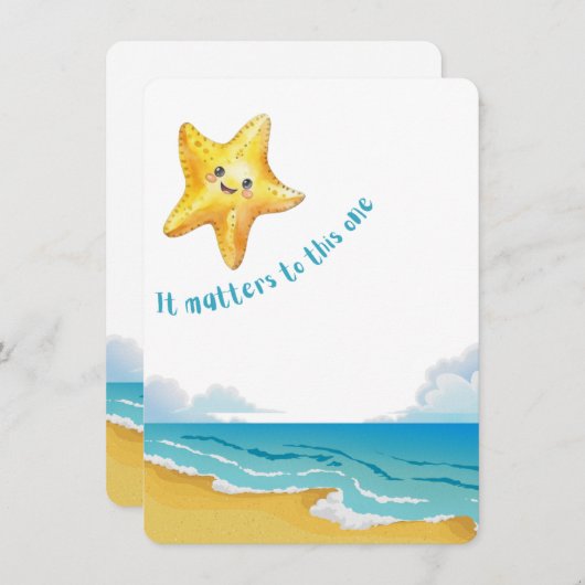 Het gaat om dit ene verhaal over zeesterren. (Voorkant / Achterkant)