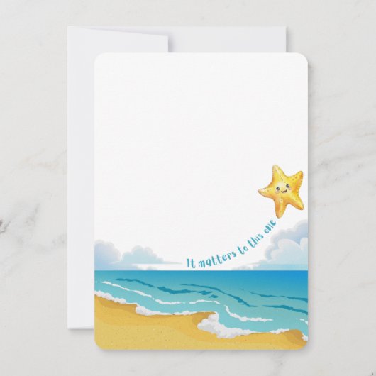 Het gaat om dit ene verhaal over zeesterren. (Achterkant)