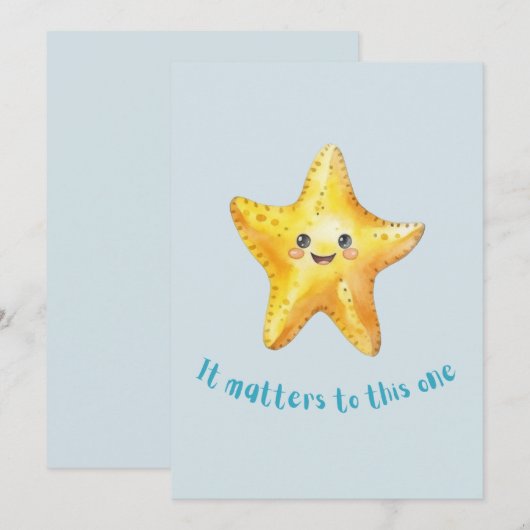 Het gaat om dit verhaal, Starfish Story. Aankondiging (Voorkant / Achterkant)