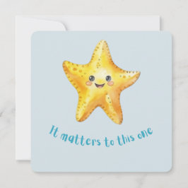 Het gaat om dit verhaal, Starfish Story. Feestdagenkaart