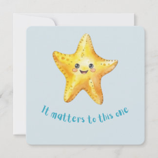 Het gaat om dit verhaal, Starfish Story. Feestdagenkaart