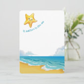 Het gaat om dit verhaal, Starfish Story. Feestdagenkaart (Staand voorkant)