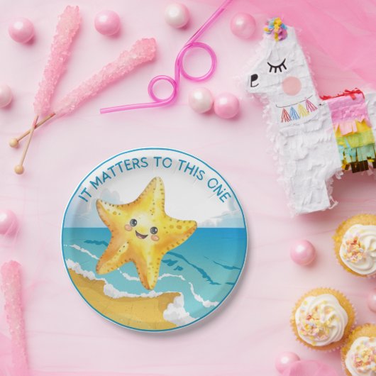 Het gaat om dit verhaal, Starfish Story. Papieren Bordje (Feest)