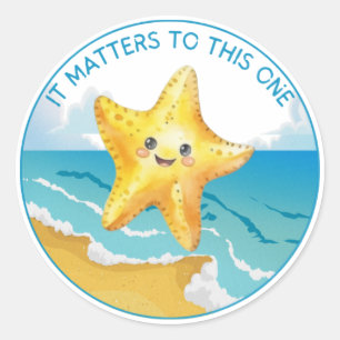 Het gaat om dit verhaal, Starfish Story. Ronde Sticker