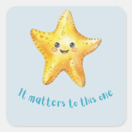Het gaat om dit verhaal, Starfish Story. Vierkante Sticker