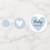 Het gaat om het Blue Modern Heart Baby shower Confetti (Achterkanten)