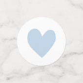 Het gaat om het Blue Modern Heart Baby shower Confetti (Kleine voorkant)