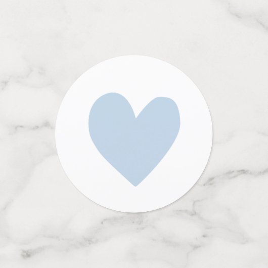 Het gaat om het Blue Modern Heart Baby shower Confetti (Kleine voorkant)