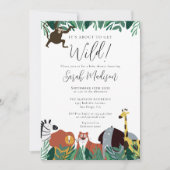 Het gaat om het Wild Safari Animals Baby shower Kaart (Voorkant)