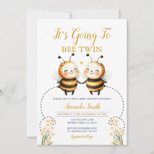 Het gaat om Twin Baby shower zonnebloemen Kaart