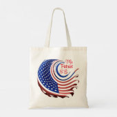 Het gaat om United We Stand Patriot Tote Bag (Achterkant)