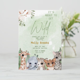 Het gaat om Wild Oerwoud Safari Baby shower Kaart