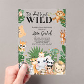 Het gaat om Wild Safari Oerwoud Baby shower Acryl Uitnodigingen (Insitu (Draagbaar))