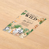 Het gaat om Wild Safari Oerwoud Baby shower Acryl Uitnodigingen (Laagn)