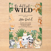 Het gaat om Wild Safari Oerwoud Baby shower Acryl Uitnodigingen (Voorkant)