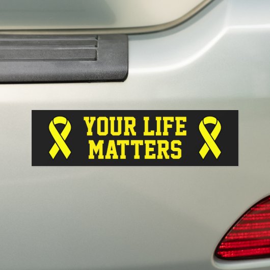 Het gaat om zelfmoordpreventie bumpersticker (Op auto)