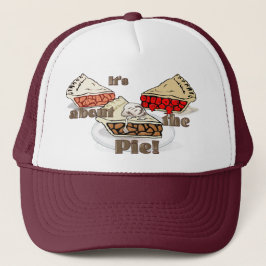 Het gaat over de Pie THANKSGIVING BAKERY HOLIDAY Trucker Pet