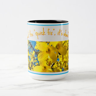Het gaat over de reis, Mug Tweekleurige Koffiemok