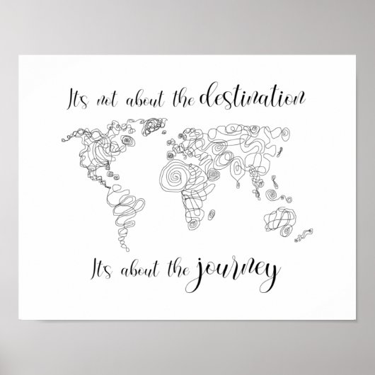 Het gaat over de reis, niet over de bestemming. poster (Voorkant)