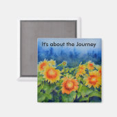 Het gaat over de reis - zonnebloempelden magneet (Voorkant / Achterkant)