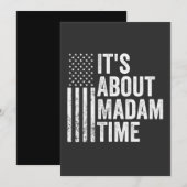 Het gaat over de verkiezing van Mrs Time Harris De Save The Date (Voorkant / Achterkant)