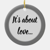 Het gaat over liefde keramisch ornament (Achterkant)