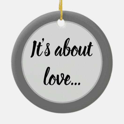 Het gaat over liefde keramisch ornament (Achterkant)