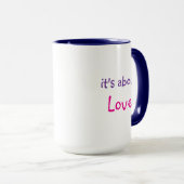 Het gaat over liefdesboodschap koffie mok (Voorkant rechts)