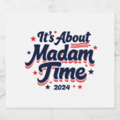 Het gaat over Madam Time Kamala Harris verkiezing Bier Etiket (Enkel label)