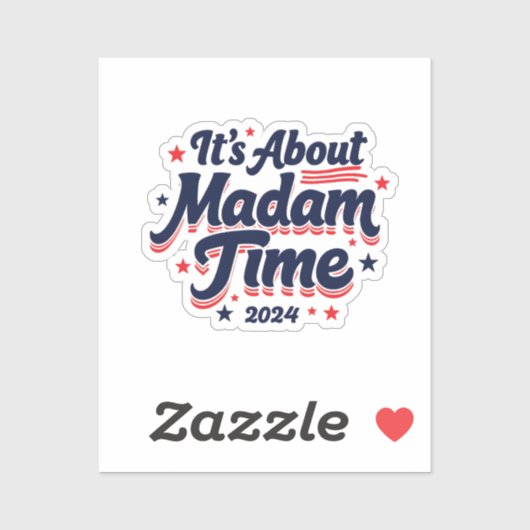 Het gaat over Madam Time Kamala Harris verkiezing Sticker (Vel)