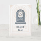 Het gaat over tijd klok Afstuderen Kaart (Voorkant)